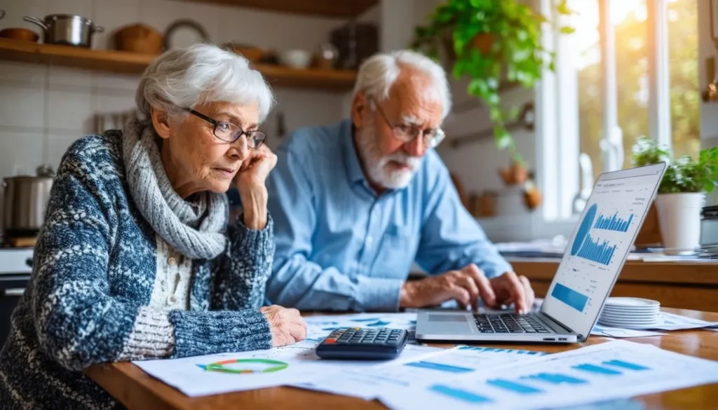 Old couple doing business.